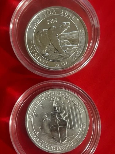 2 1/2oz Silver bulluion rounds BU condition!!