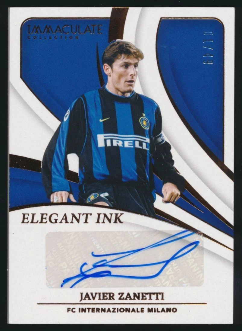 Panini Soccer Inter Milan Autographed Sports Trading Cards