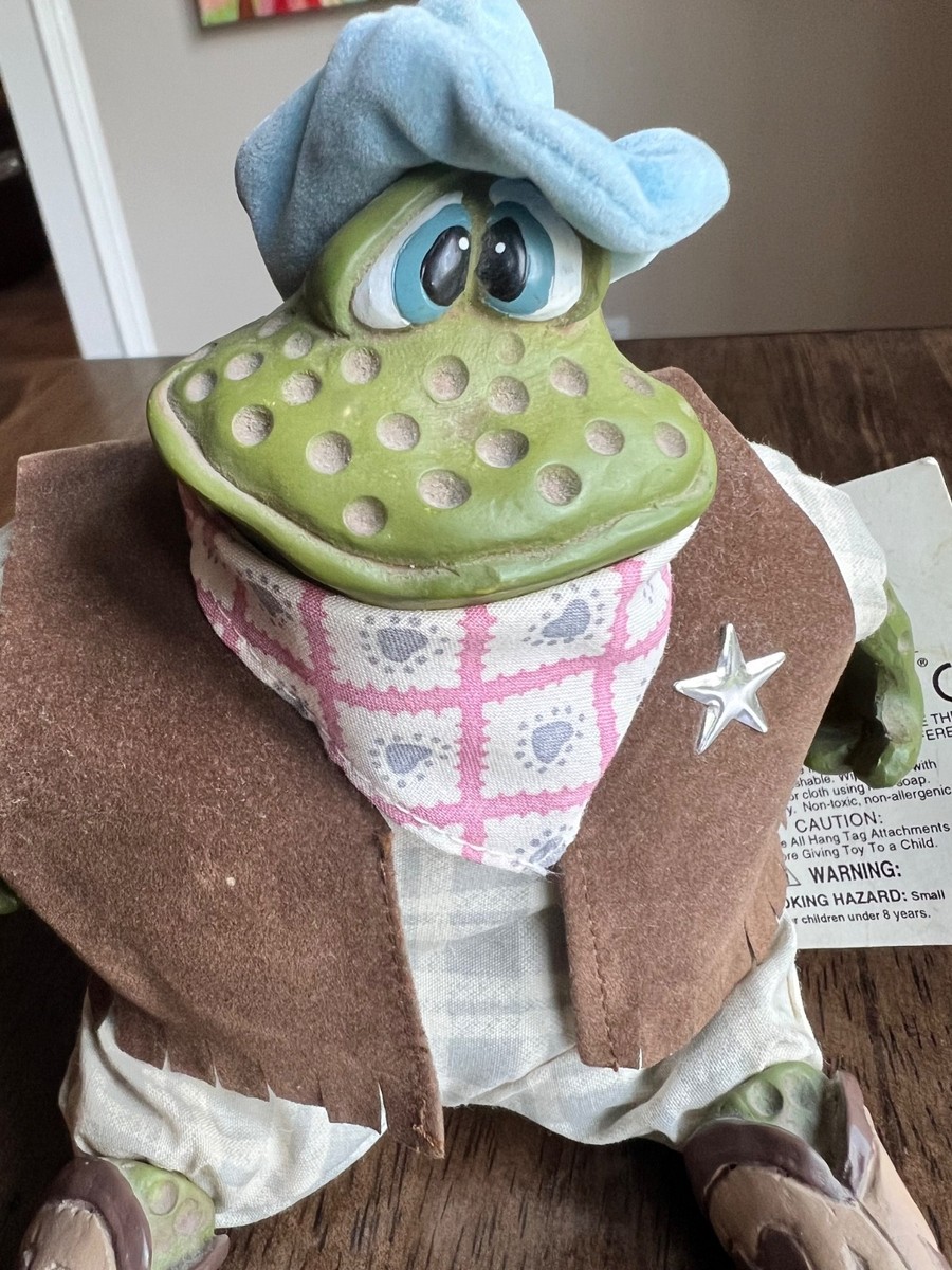 Wyatt Burp Frog Sheriff Cowboy Quality Country Folks Russ Berrie