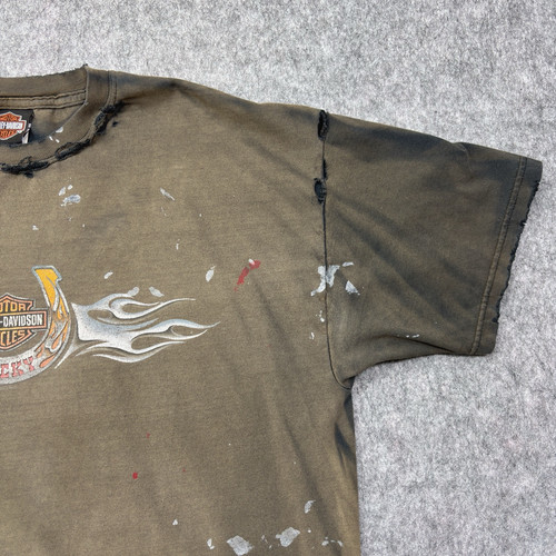 Harley Davidson Shirt Men’s XL Distressed Sun Faded New River Gorge WV, USA Made - Picture 6 of 15