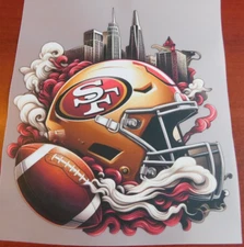 San Francisco 49ers 8" DTF Heat Transfer Iron On FREE Shipping      (A27)