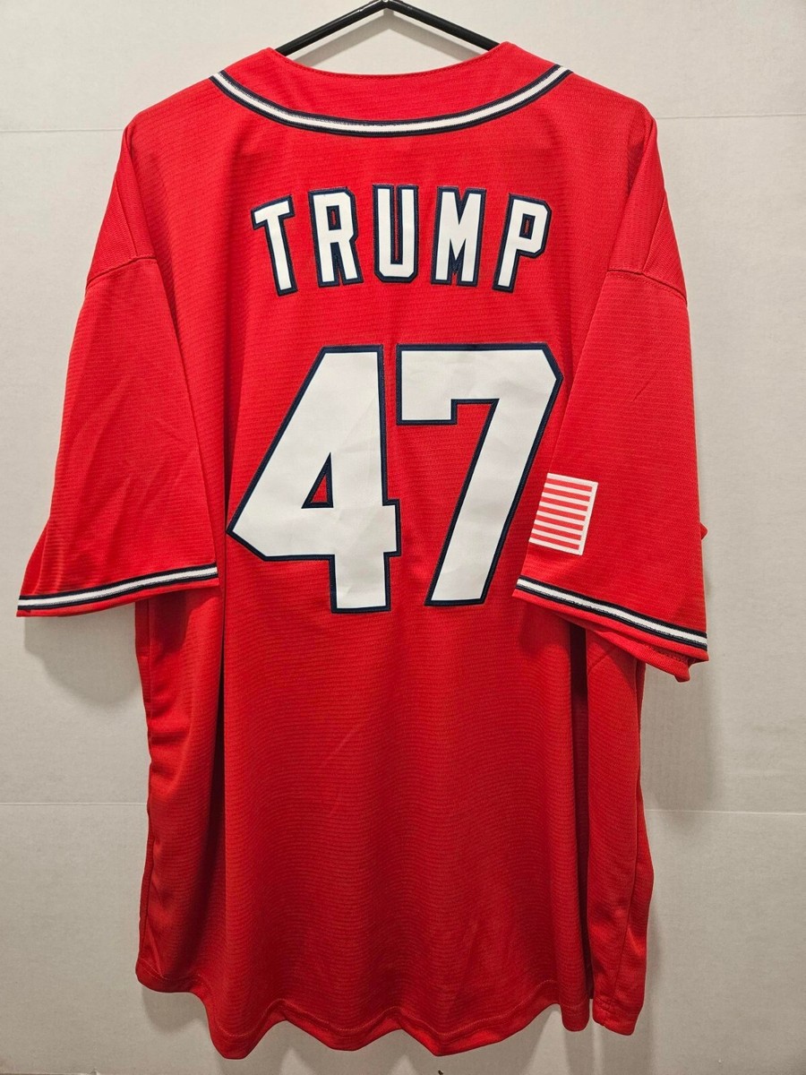 Custom Stitched Trump #45 #47 Baseball Jersey MAGA KAG USA