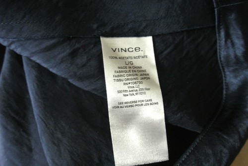 NEW, VINCE Satin Slip Dress in coastal blue SZ L #EP125 - Picture 8 of 9