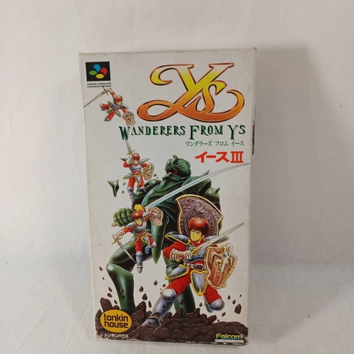 Nintendo Super Famicom SFC Ys III Wanderers From Ys CIB Japanese NTSC-J Tested