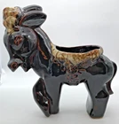 Vintage McCoy Pottery Brown Drip Glaze Donkey Planter