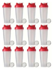 Shaker Bottle 24oz (Americas Blender)  Mixer, Red "Pack Of 12" 
