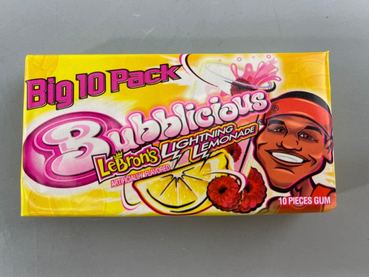 Lebron's Lightning Lemonade Bubblicious Chewing Gum 10pk 2004