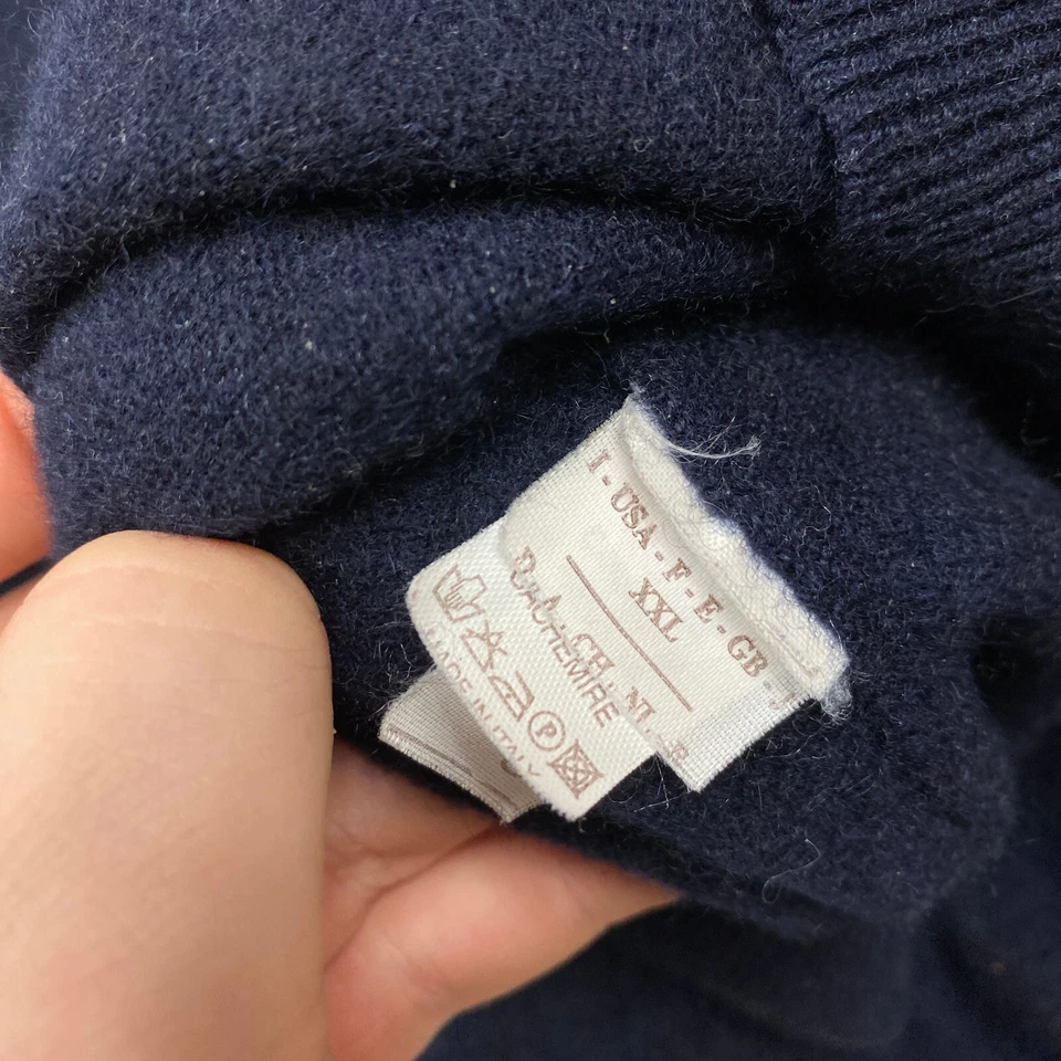 Chaleco de Cachemira Brunello Cucinelli 2XL XXL Azul Italia Sin Mangas Preparación Para Hombres Años 90 De Colección Foto 4 de 4