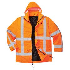 RWS Hi Vis Traffic Jacket and Detachable Lining Orange L