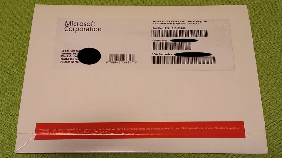 Microsoft R18–05206 Windows Server 5 Device CAL 2016 English 1pk OEM - Image 2 of 3