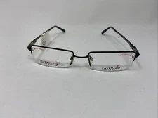 EASYTWIST 876 54/19/145 90 BLACK 360 TURBOFLEX HINGE EYEGLASSES HALF RIM F382