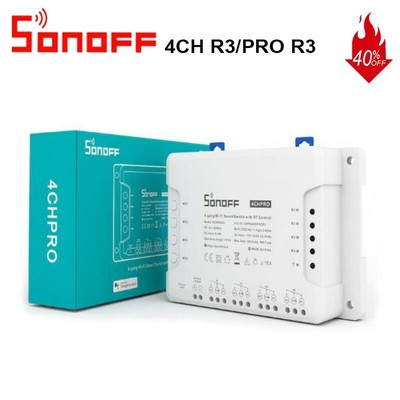 SONOFF 4CH R3  4CH PRO R3 4 Gangs WiFi Smart Switch Voice Control Alexa Google