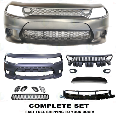 Dodge Charger SRT HELLCATフェイス フロントバンパー For 2015-2023 Dodge Charger SRT-8 SRT Hellcat FRONT BUMPER SET