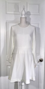 white fit and flare cocktail dress
