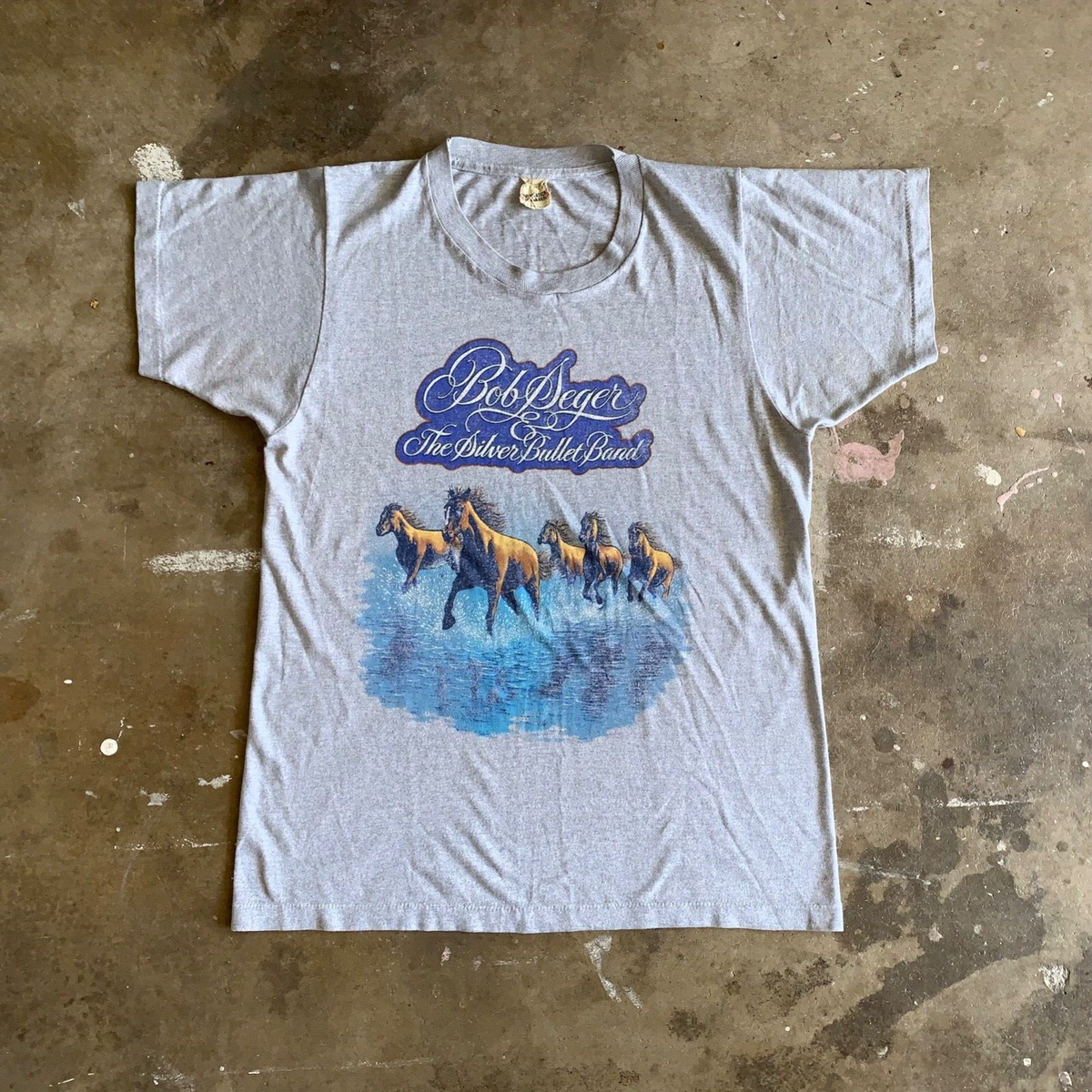 80sBob Seger&The Silver Bullet Band Tシャツ 1983 VINTAGE BOB SEGER & THE SILVER BULLET BAND T-SHIRT MEN SZ S