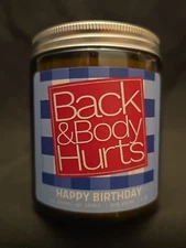Funny Happy Birthday Candle, Gifts for Women & Men, Back & Body Hurts Candle