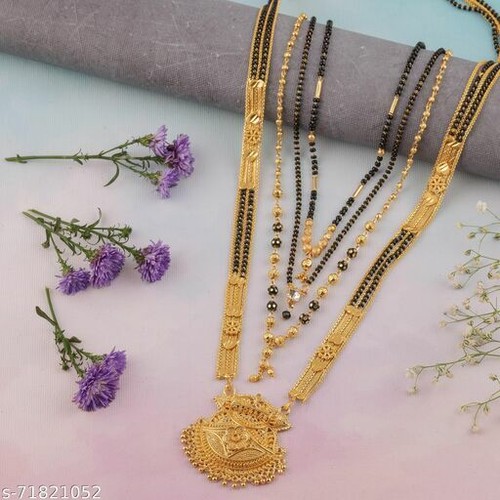 One Gram Gold Plated Mangalsutra Set 