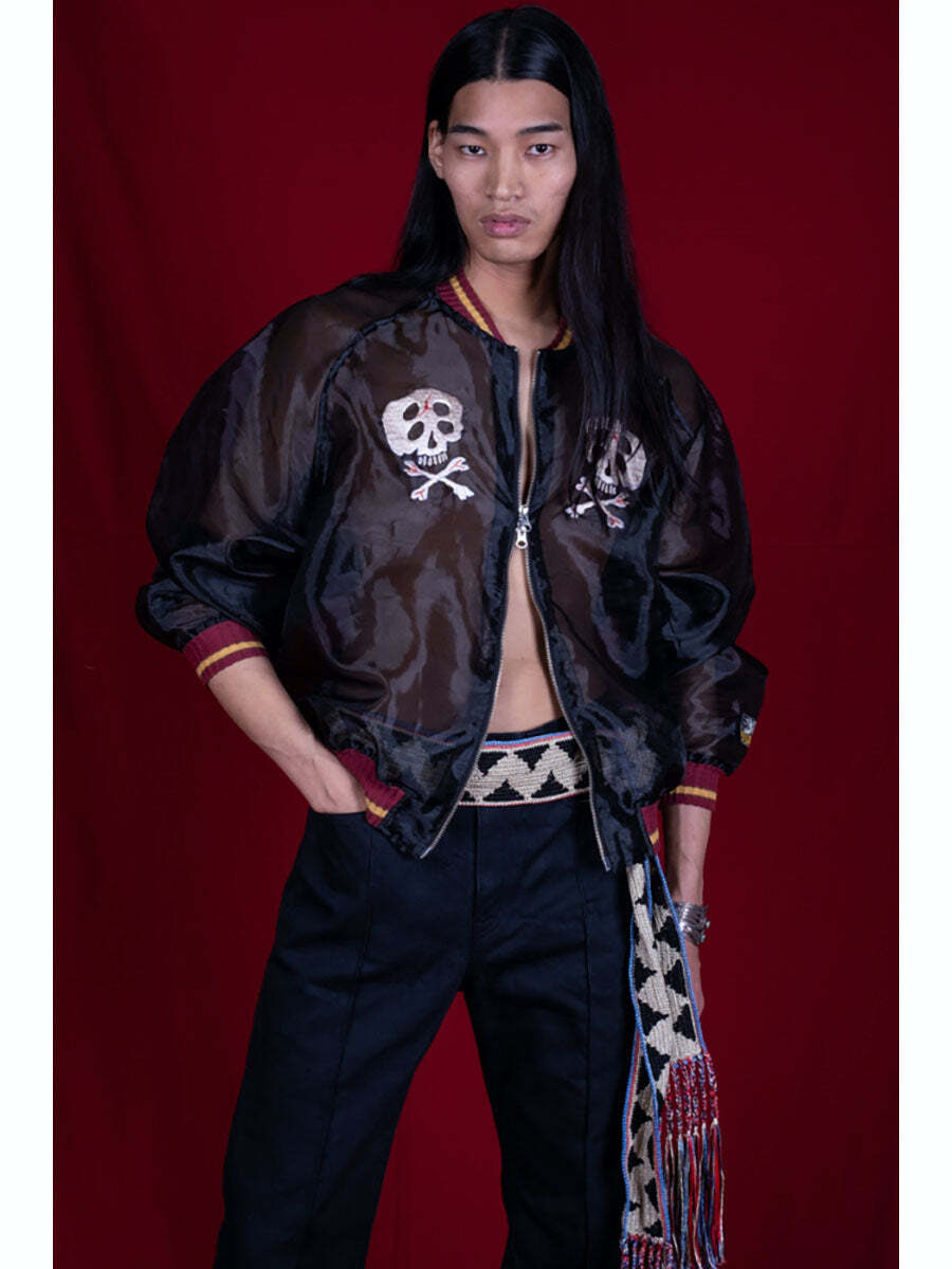 ジャケット・アウター KAPITAL Sheer Pearl Souvenir Jacket Kapital Sheer Pearl Mosquito Guard Souvenir JKT (Rain Skull