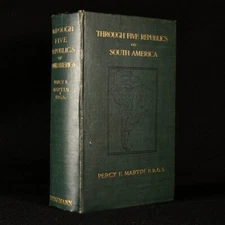 1905 Through Five Republics South America Folding Maps Illus