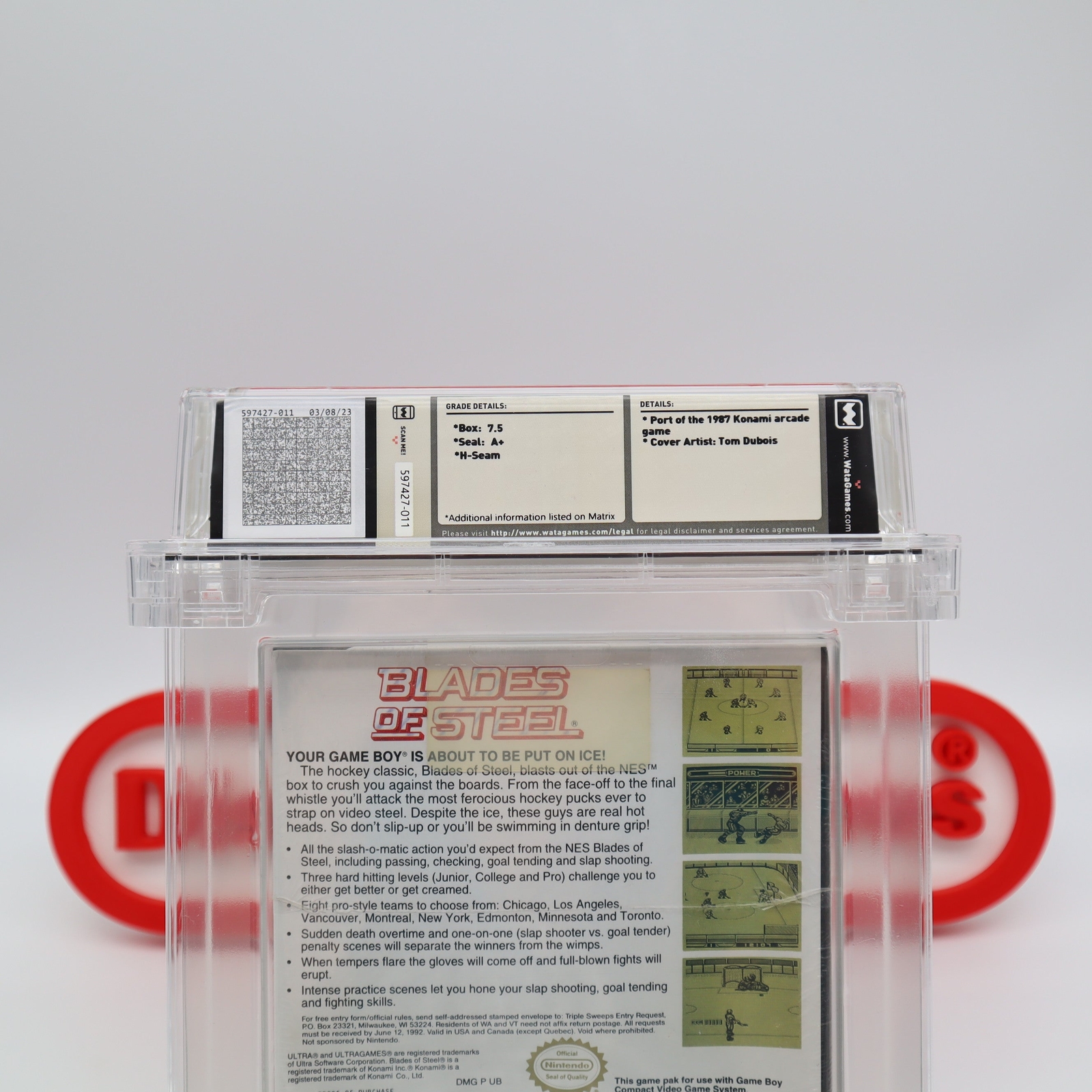 Game Boy BLADES OF STEEL (Early Ticket Offer!) WATA GRADED 7.5 A+! NEW