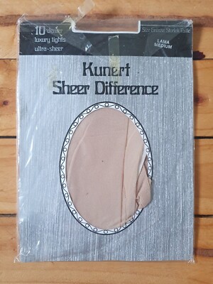Vintage Kunert Sheer Difference Luxus Nylon Strumpfhose 70er Jahre - Lama Medium