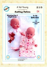  PUPPEN STRICKMUSTER Nr. 215 für BABY BORN. von Val YOUNG