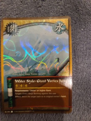 Water Style: Giant Vortex Jutsu - 034 - Rare Wave Foil Naruto CCG LP
