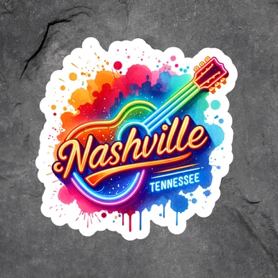 BUMBLEBEE APPAREL Nashville Tennessee sticker vinyl decal country music guitar laptop mug window