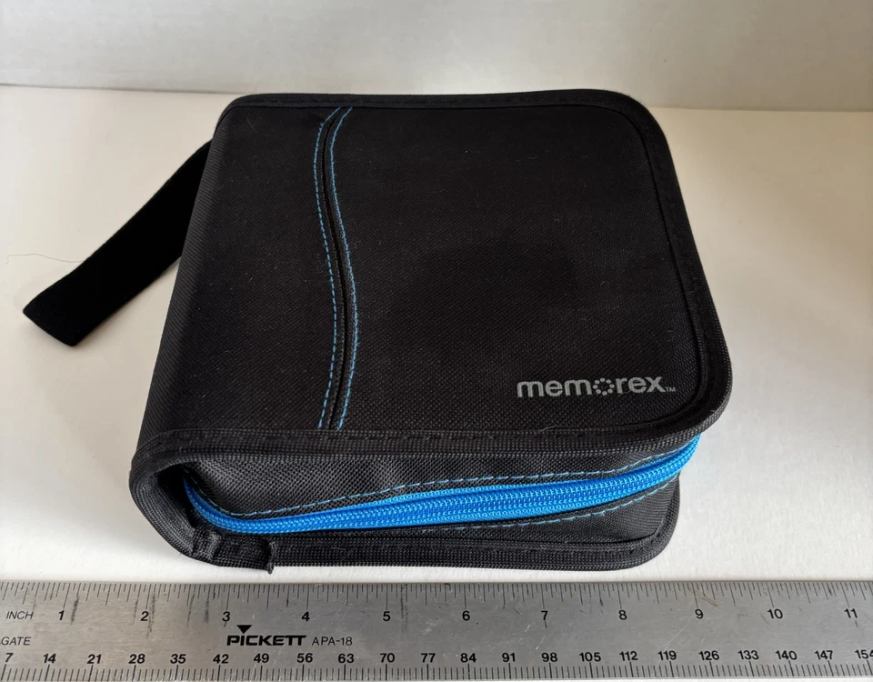 Estuche de viaje Memorex 48 unidades LifeStyle soporte para CD y DVD azul y negro estuche con cremallera Foto 2 de 4