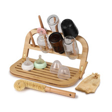 Bamboo Bottle Drying Rack. Baby bottle, Cup, Glass. Ecofriendly. Foldable. New