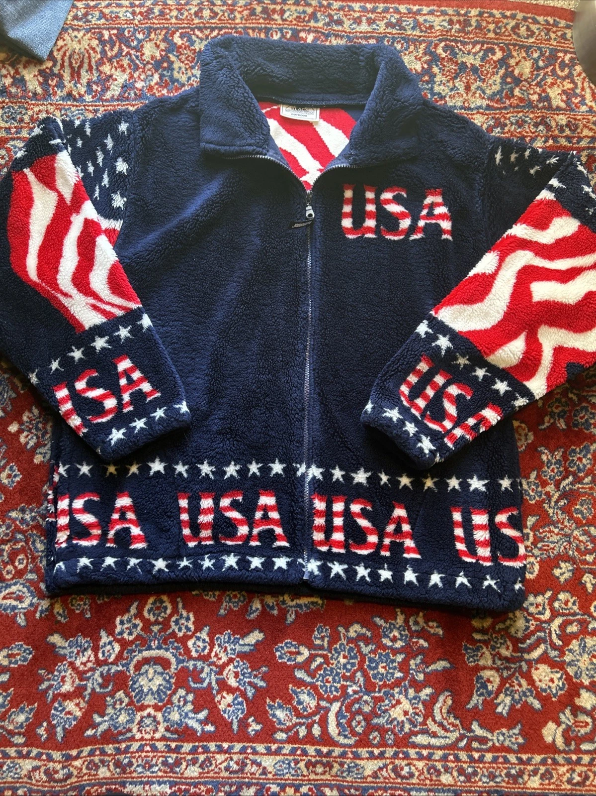 Black Mountain Outdoor, Unisex L (48" Chest), American Flag, Fleece, USA
Opens in a new window or ta