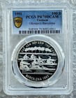 PCGS PR70 Vietnam 1989 ND 1992 Olympics Barcelona Rowing Boats Silver Coin