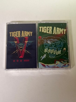 TIGER ARMY RETROFUTURE & V CASSETTE TAPES NEW SEALED BLOOD RED GOLD SPARKLE