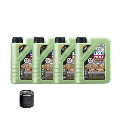 4L Liqui Moly Molygen New Gen 5W-30 Hengst Oil Change Kit for Saab 900 B204/B212