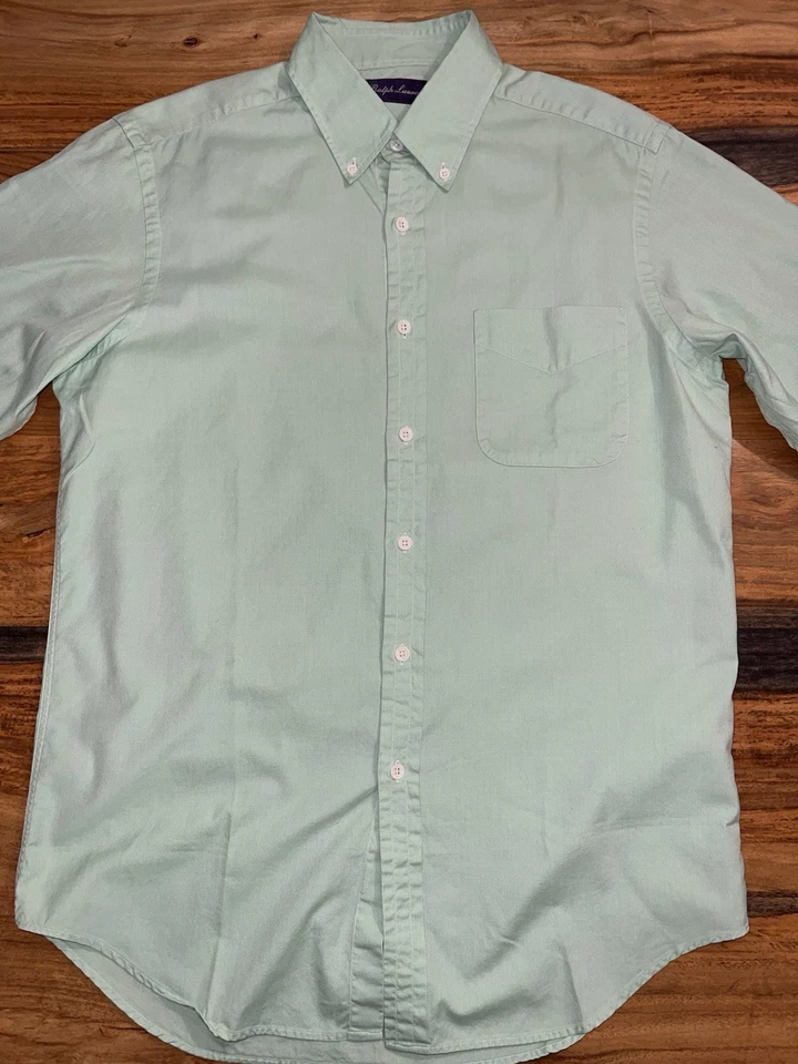 NWOT Ralph Lauren Purple Label Seafoam Green OCBD Italy Gatsby Preppy Resort - Image 3 of 4