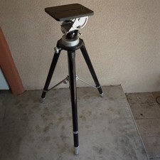 Vintage Quick-Set SAMSON 7301 Tripod 7251 Geared Head Telescope Camera 1960s-70s
