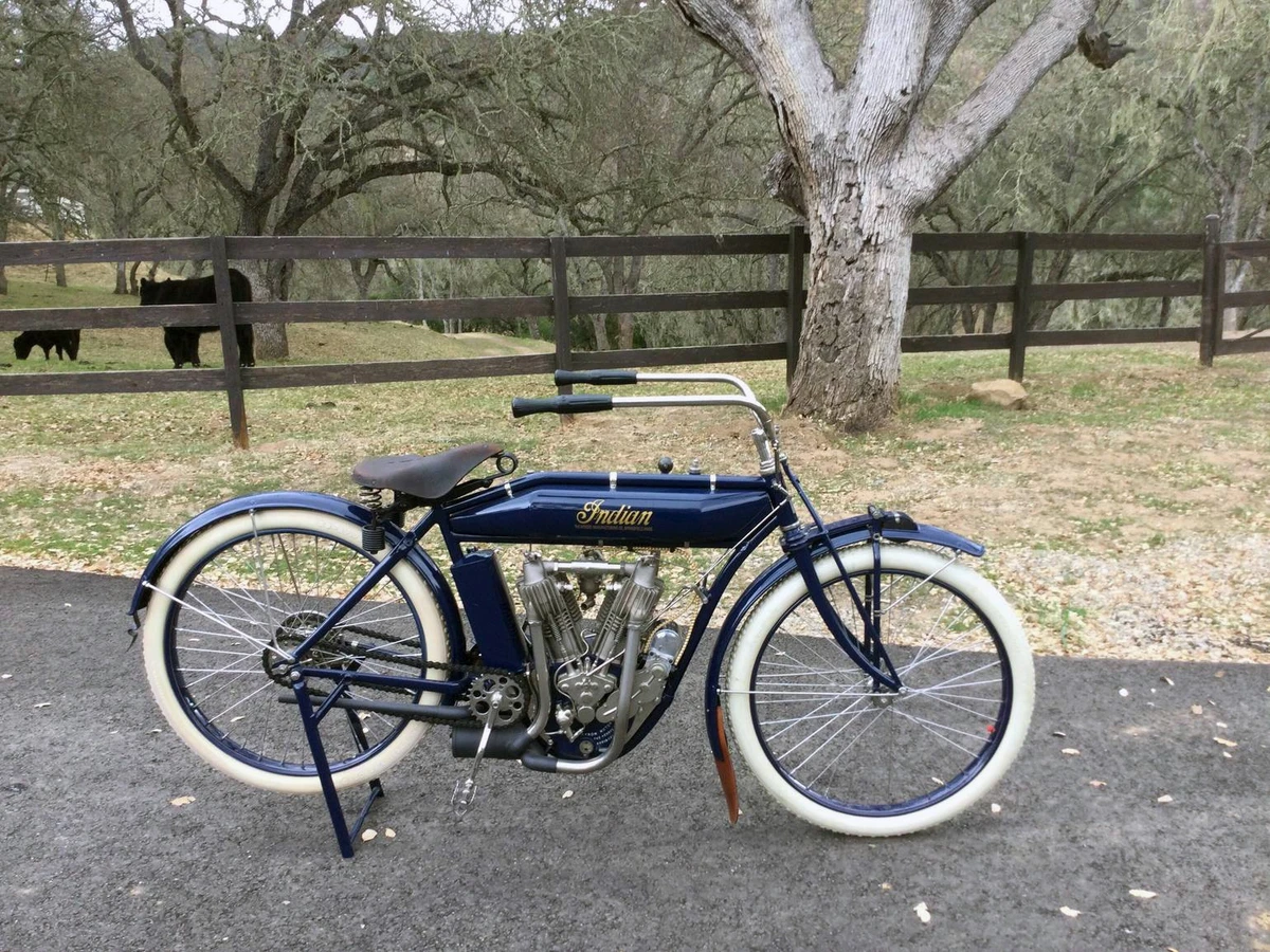 Blue Original 1912 Indian Motorcycle Is a Rare Survivor