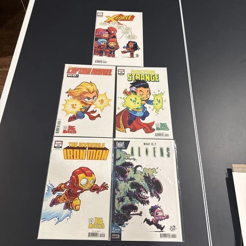 Scottie Young Variant Covers Amazing Spiderman (5) Comics Lot - NM+ Iron Man