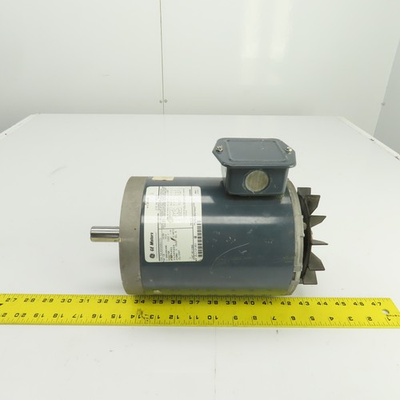 #ad GE 5K49SN8075 1.5HP AC Electric Motor 1725RPM 230 460 3PH 145TC Fr. No Fan Cover $63.14