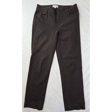 Coldwater Creek Trousers Women 6 Brown Straight Leg Natural Fit Good