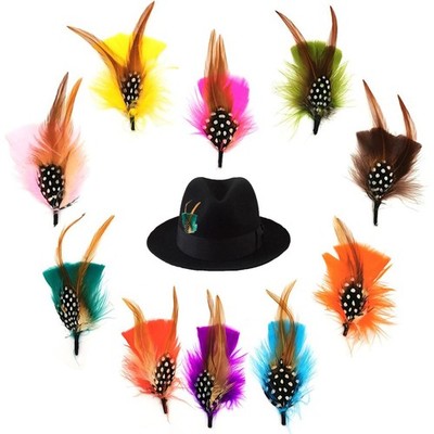 Mimeile Hat Feather Assorted Natural Men Women Hats Medium, Colorful 