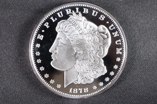 NobleSpirit GEM BU Proof Morgan Design .999 SILVER 2.21oz Round