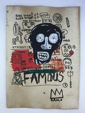 Jean-Michel Basquiat COA Art Painting Original Drawing Vintage