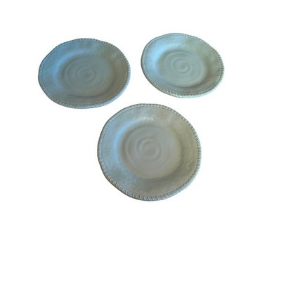 Tommy Bahama Set of 3 Melamine Plates Rope Trim Blue Beach Outdoor Dining