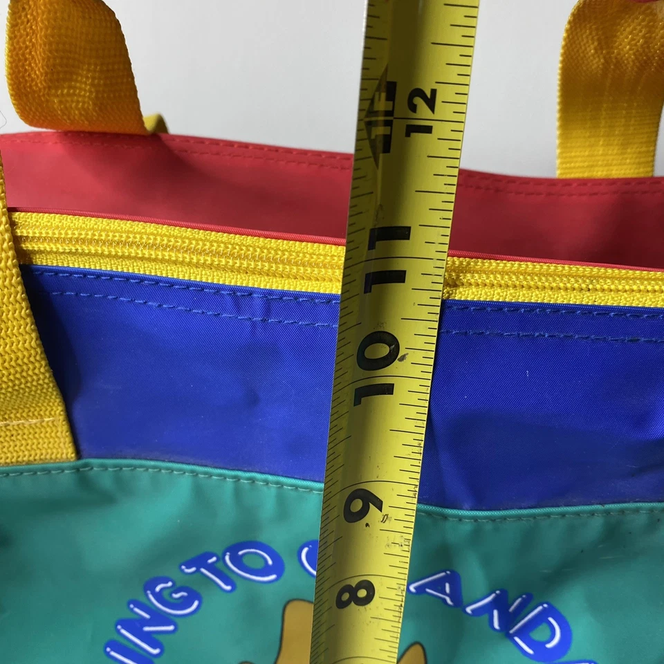 Bolso de Viaje De Colección Años 80 Ir a la Abuela Vaquero Cachorro Bloques de Color Foto 4 de 4