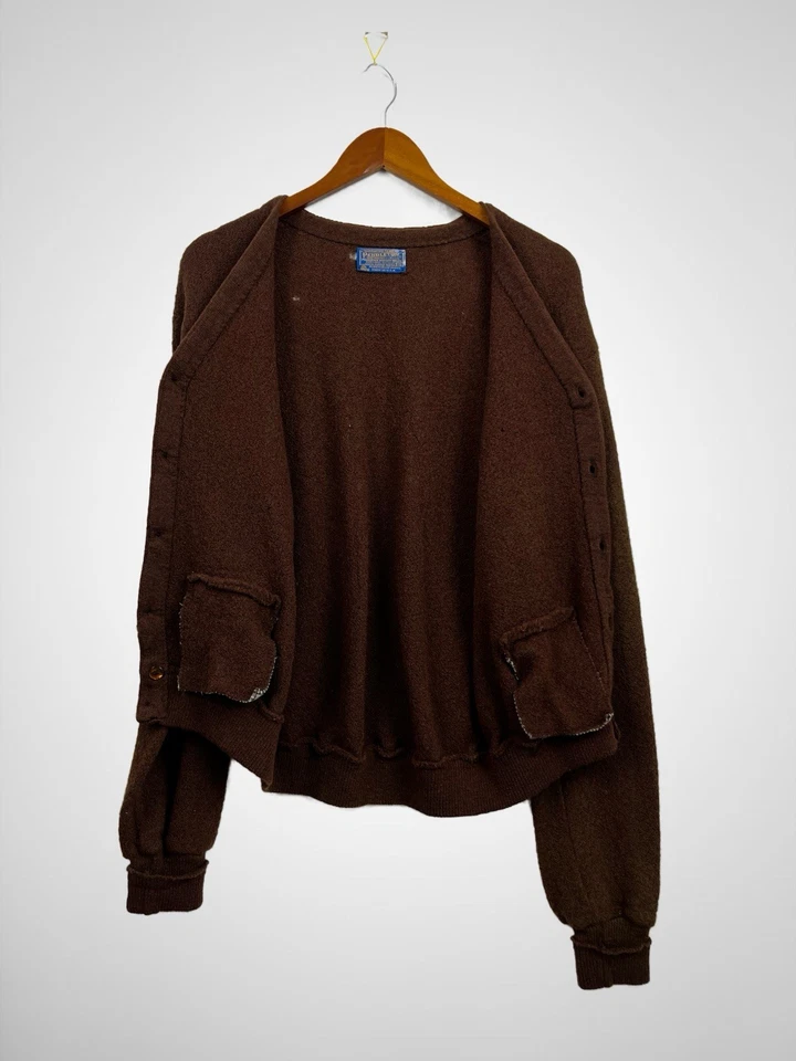Suéter cárdigan de lana Pendleton vintage de EE. UU. para hombre talla mediana mujer Lg Foto 2 de 4