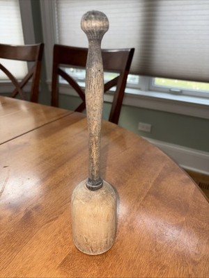 Antique Wooden Potato Masher, Excellent Condition, 10 in tall