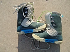 Men’s Size 10.5 ThirtyTwo Shifty Boa Snowboard Boots Greenish Gray / Silverish