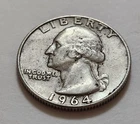 1964-D Washington Quarter • Denver 90% Silver • Strong Detail    X177