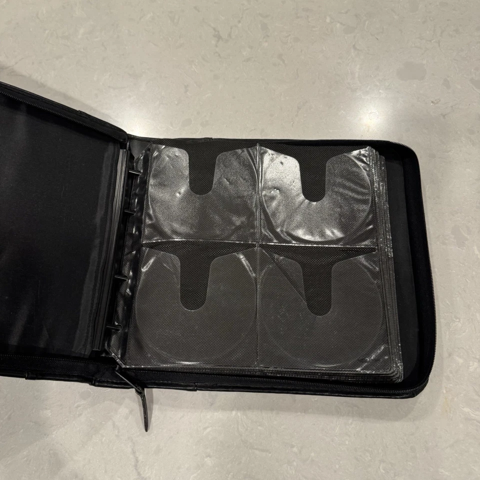 Case Logic 96 DVD/Game/CD & Cover Title Note Storage Binder Black Faux Leather - Image 2 of 2